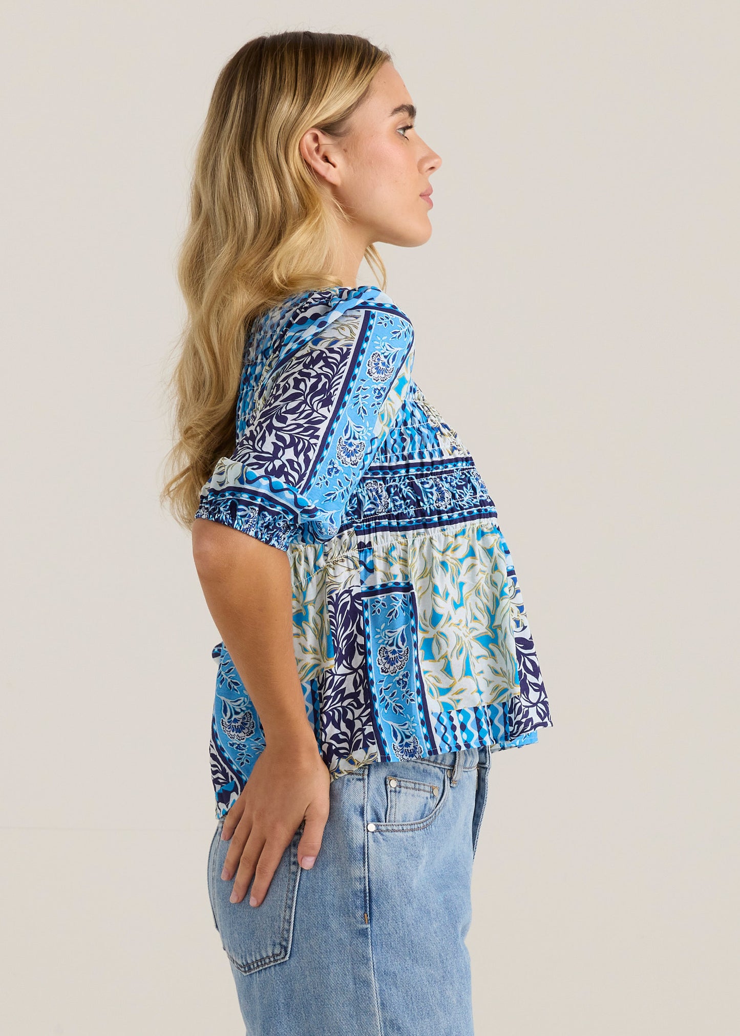 Isra Peplum Blouse - Salt & Sand Clothing