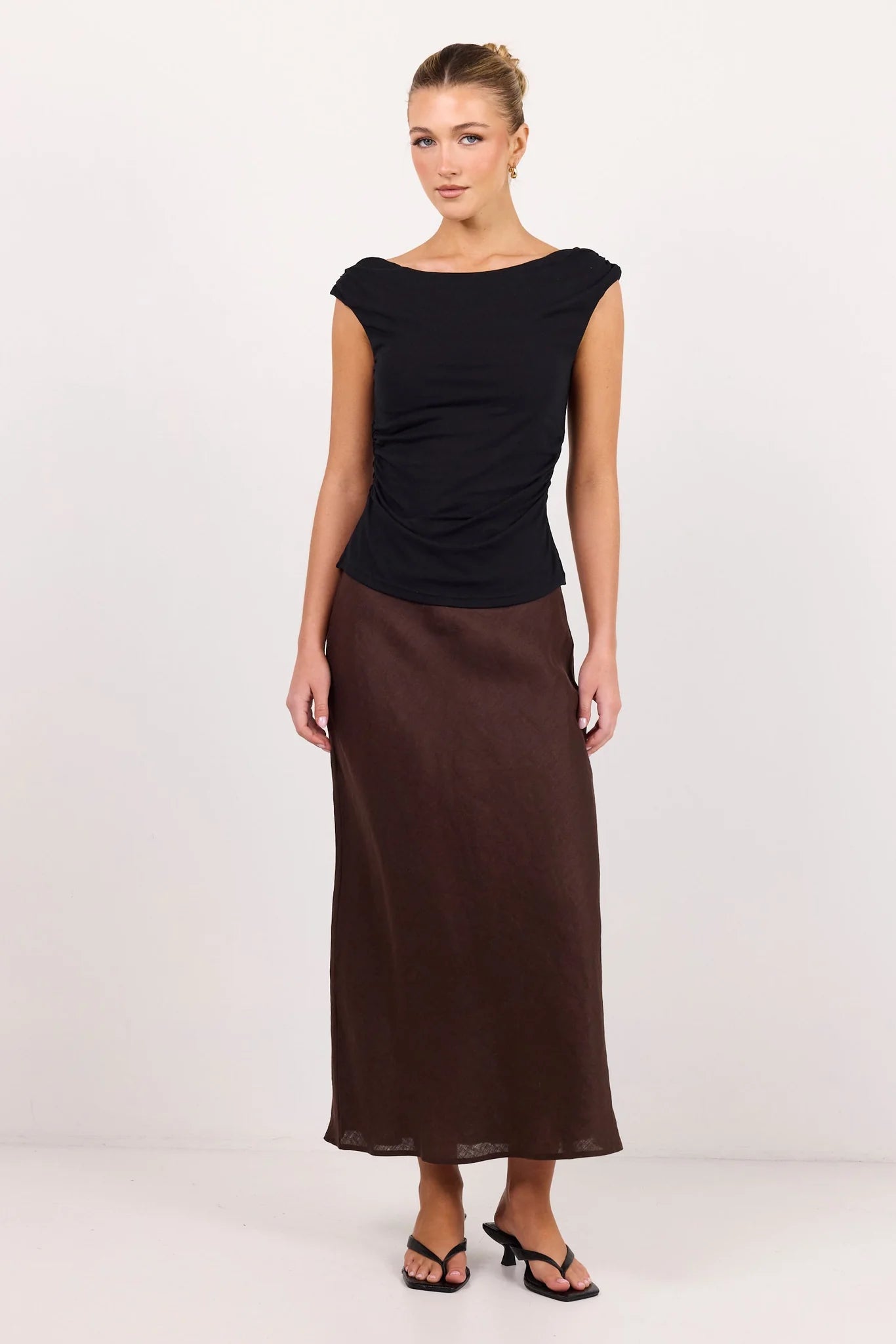 Bliss Linen Bias Midi Skirt - Salt & Sand Clothing
