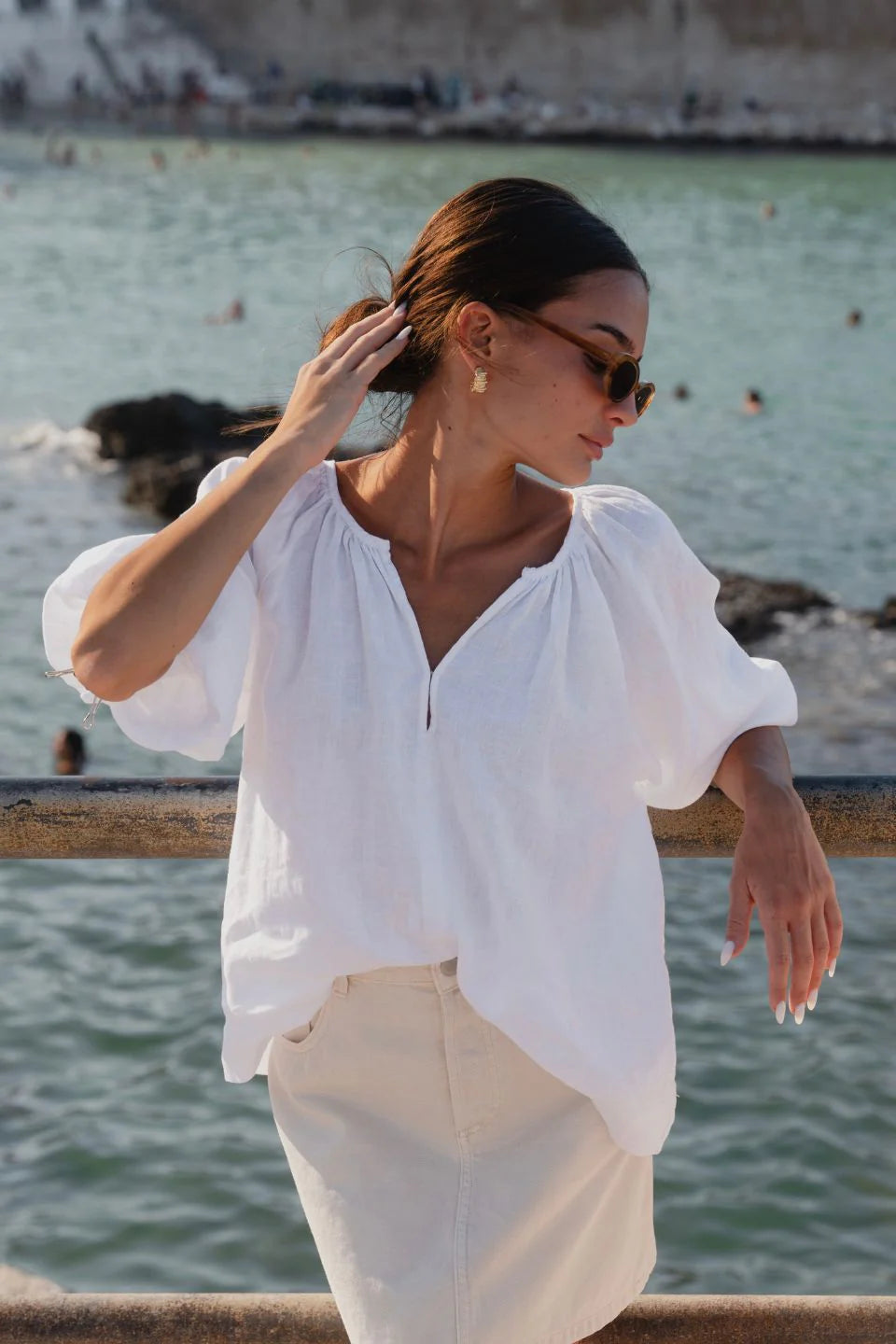 Revolutionary Linen Relaxed LS Top - Salt & Sand Clothing