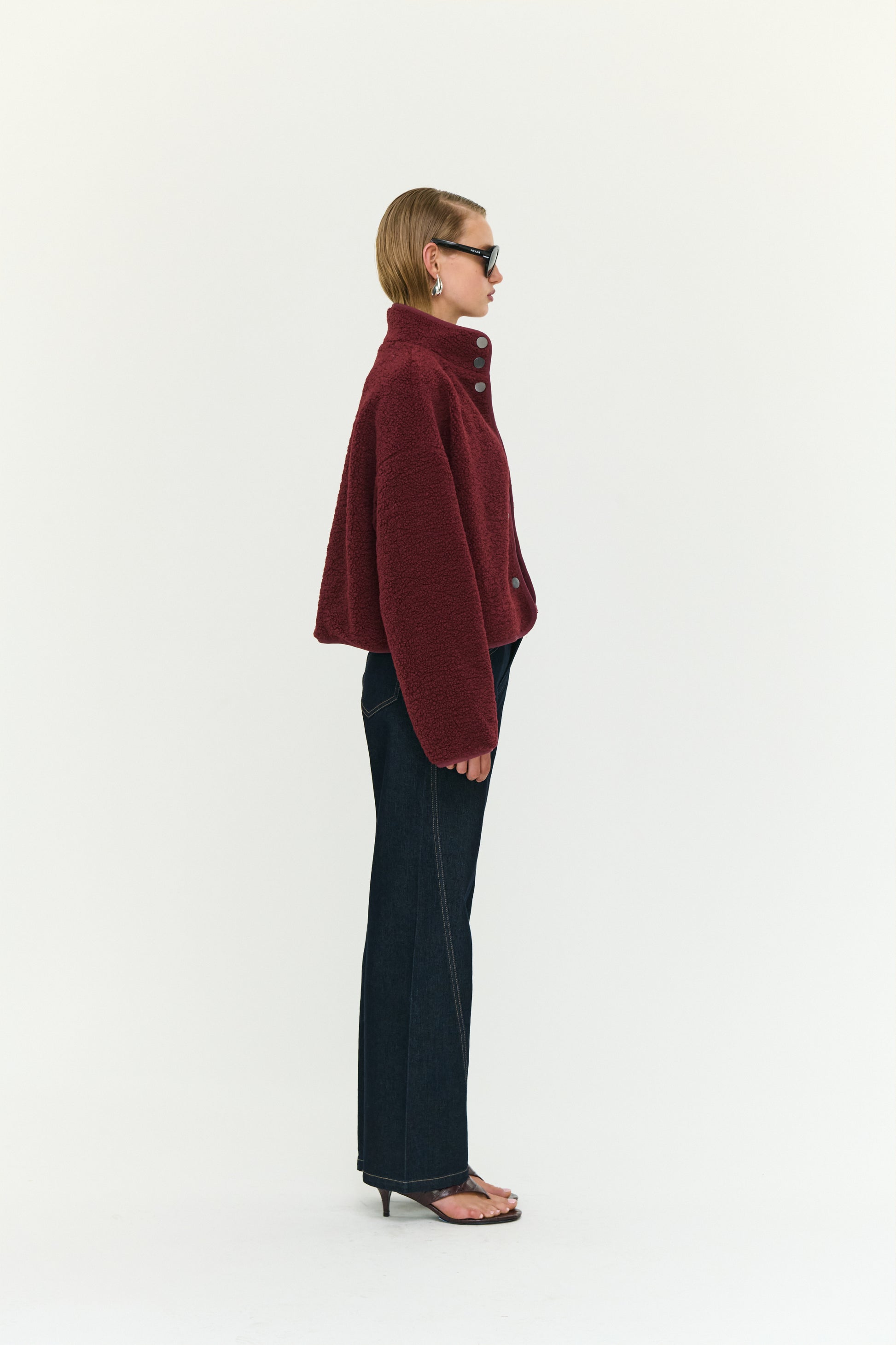 Katya Crop Sherpa Jacket - Salt & Sand Clothing