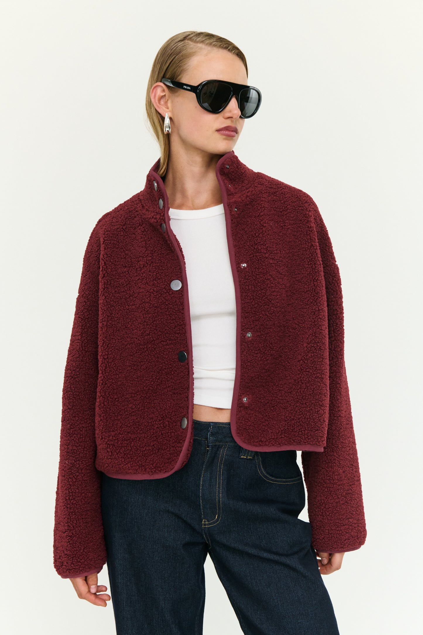 Katya Crop Sherpa Jacket - Salt & Sand Clothing