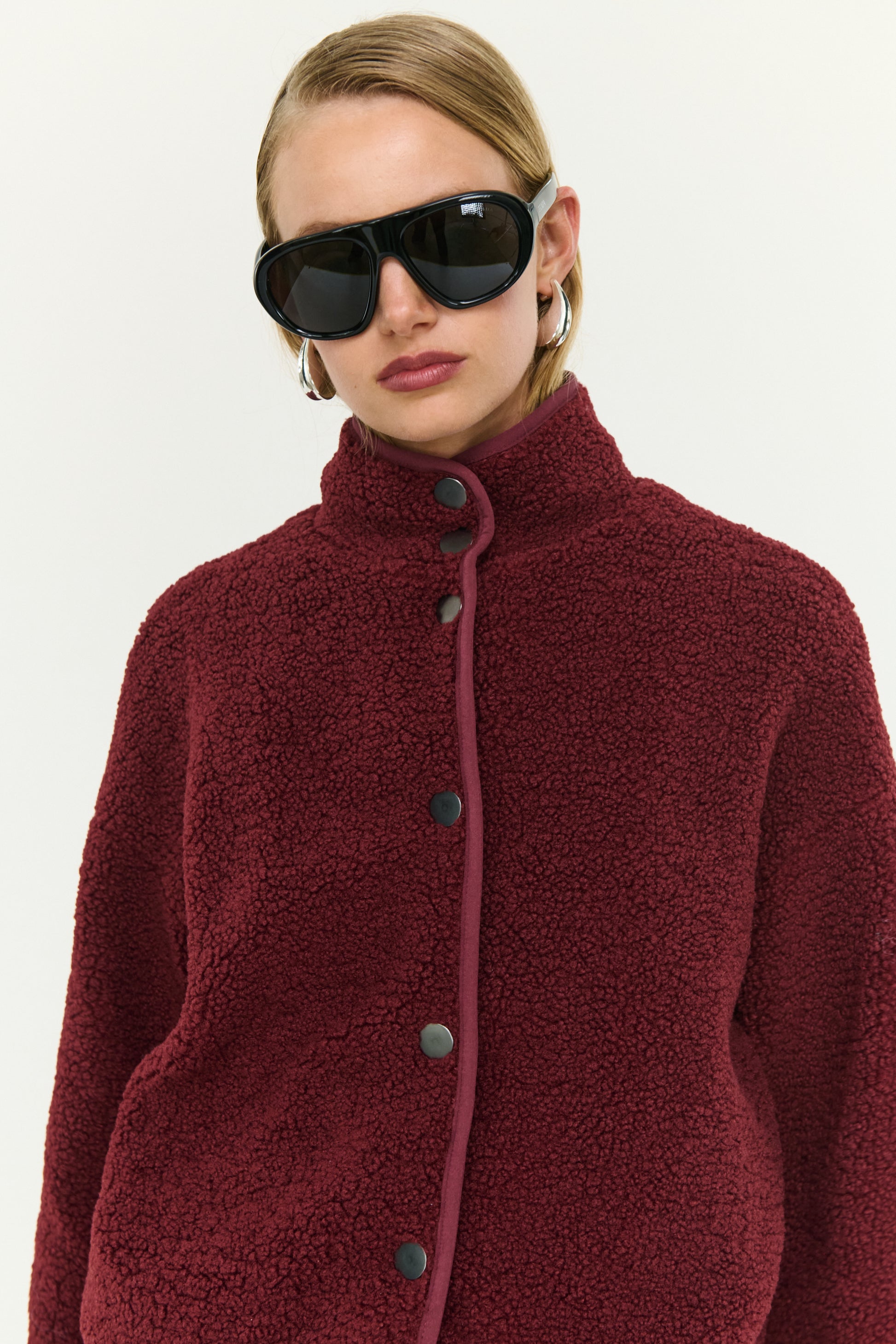 Katya Crop Sherpa Jacket - Salt & Sand Clothing