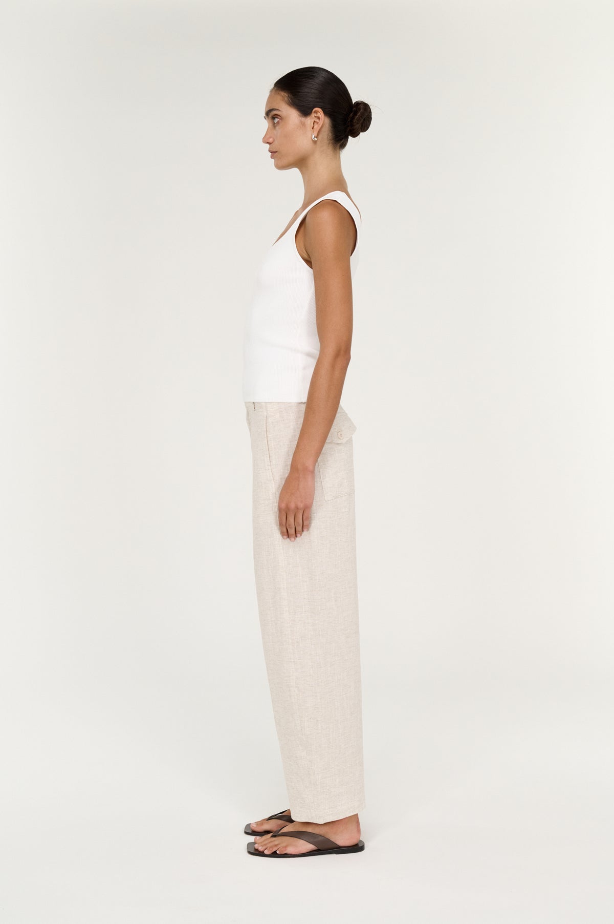 Neve Linen Barrell Leg Pant - Salt & Sand Clothing