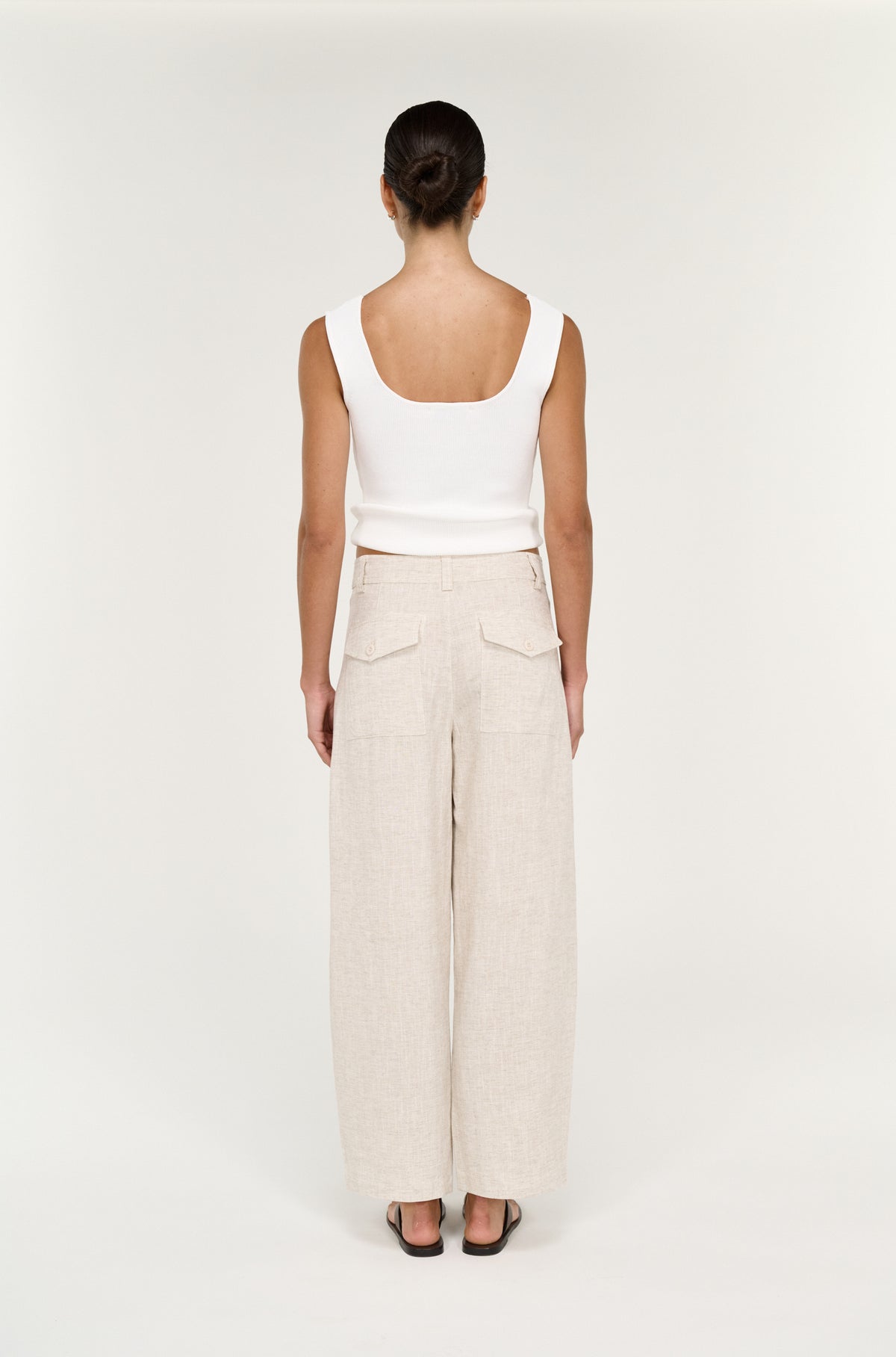 Neve Linen Barrell Leg Pant - Salt & Sand Clothing