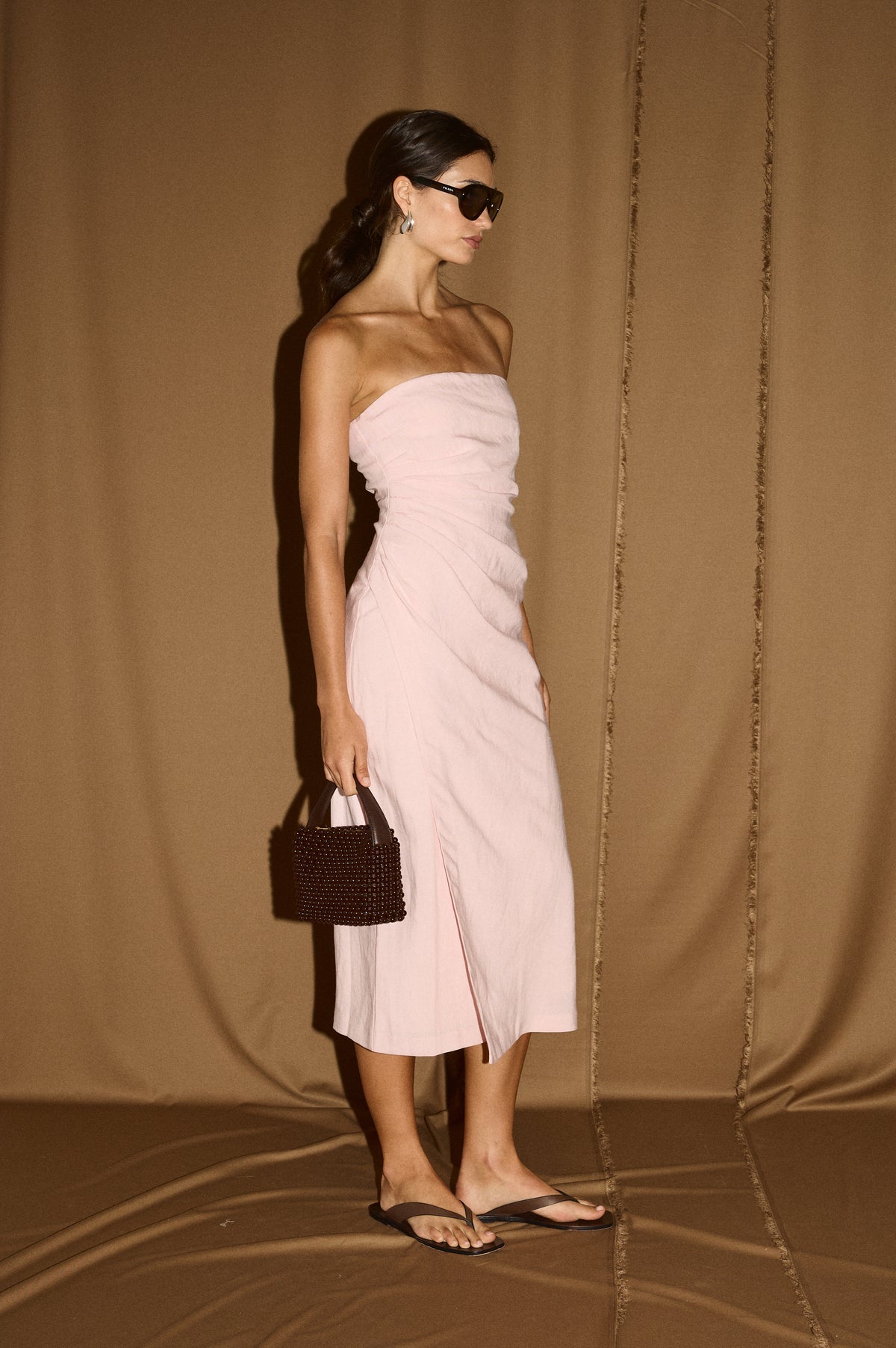 Avella Strapless Midi Dress - Salt & Sand Clothing