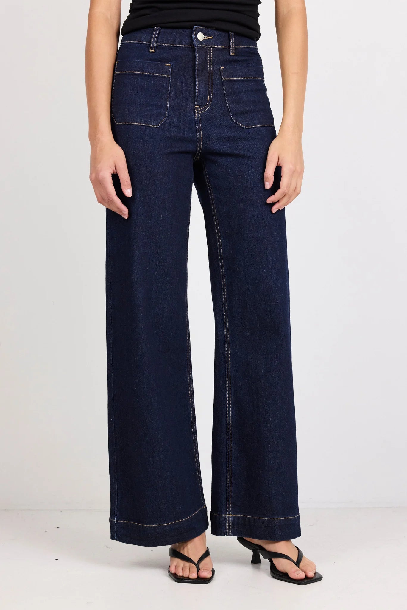 Zoey High Rise Wide Leg Pocket Jean - Salt & Sand Clothing