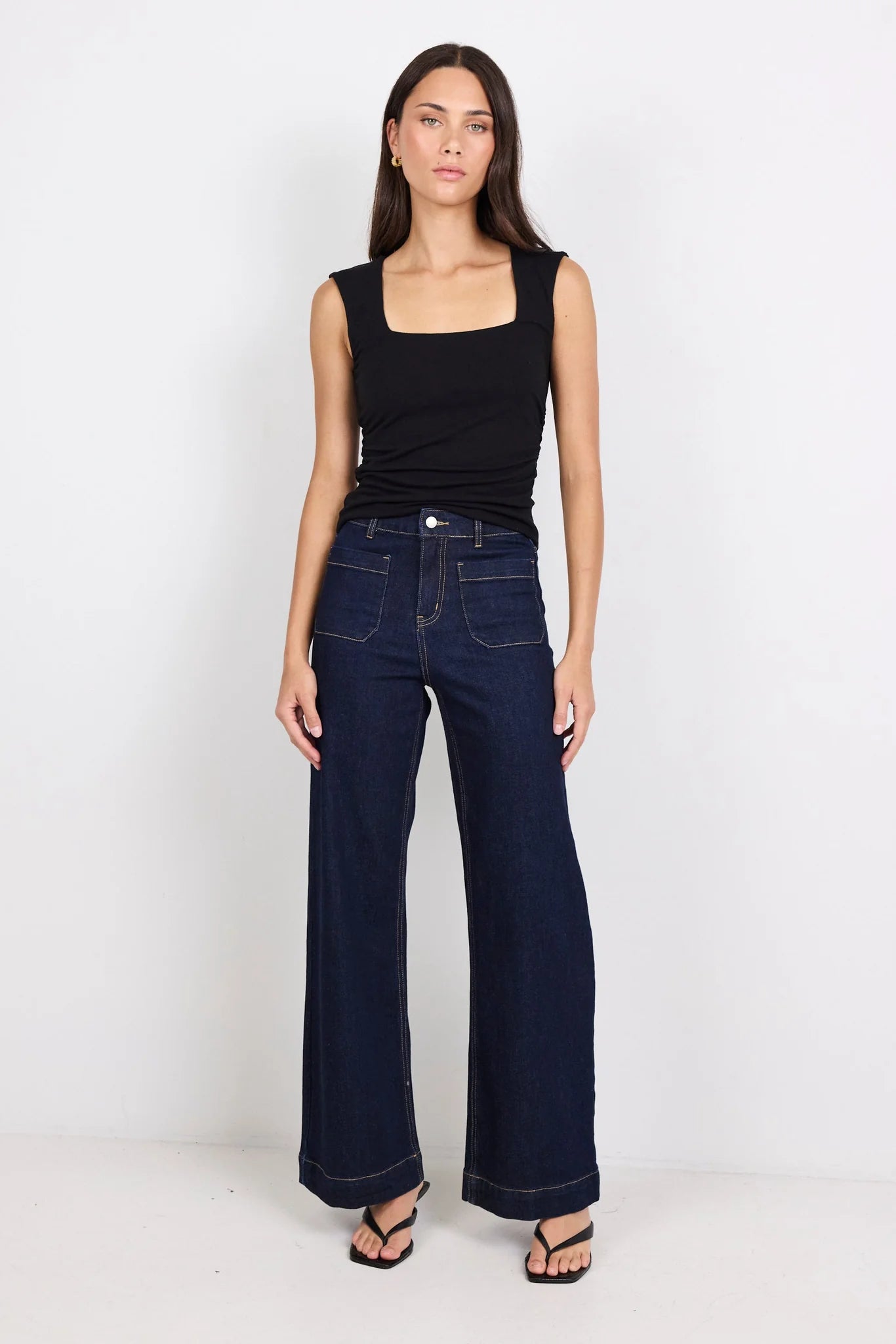 Zoey High Rise Wide Leg Pocket Jean - Salt & Sand Clothing