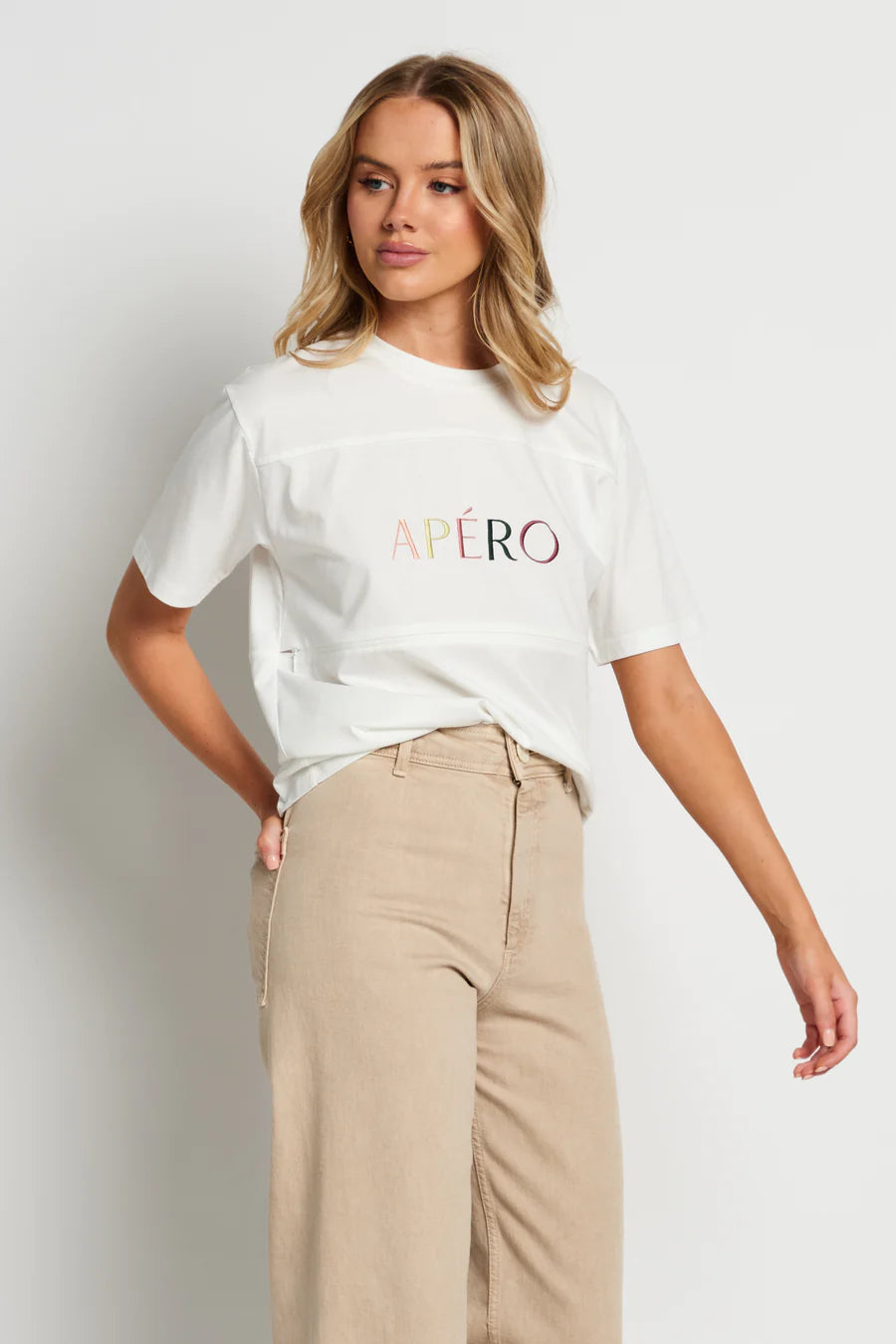 Classic Panel Embroidered Tee
