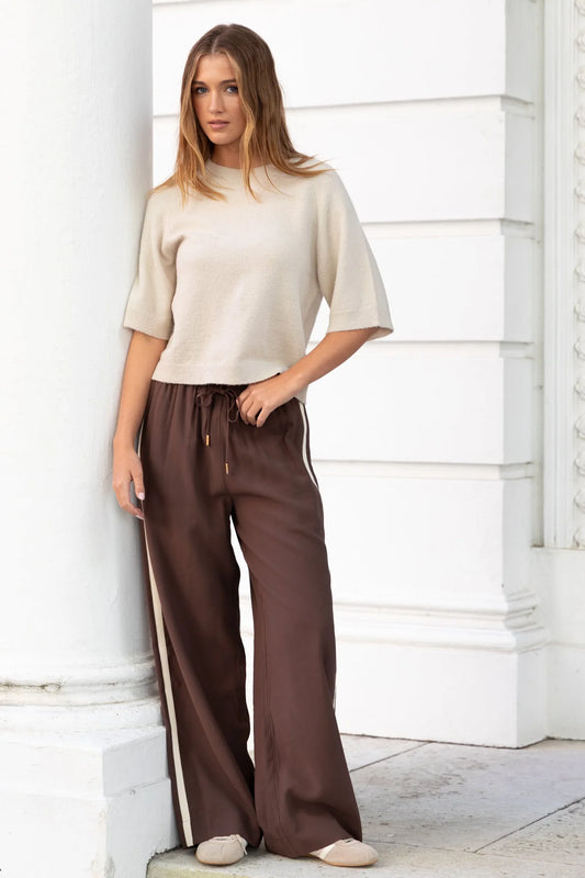 Townie Stripe Side Tape Wide Leg Pants - Salt & Sand Clothing