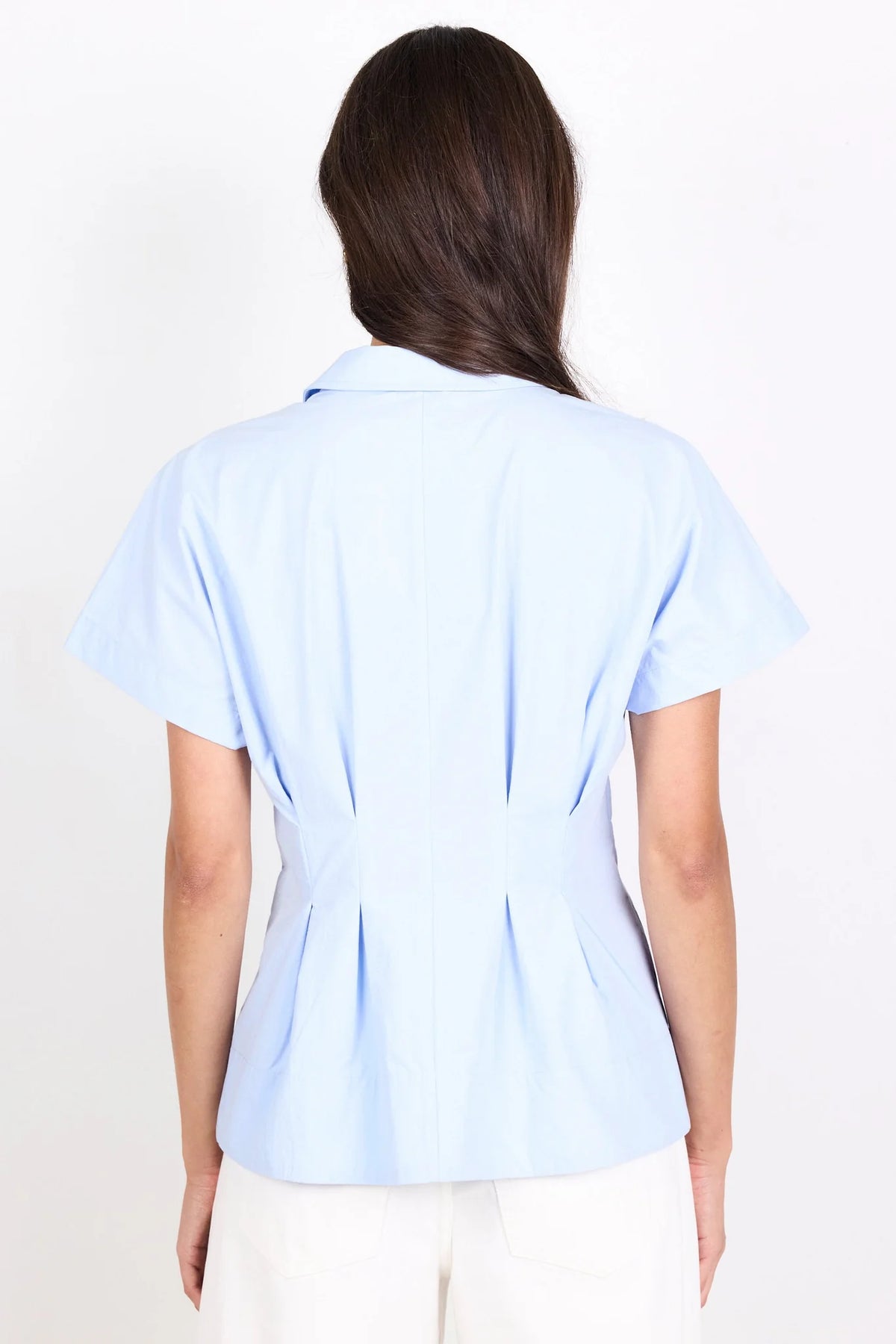 Astute Short Sleeve Corset Detail Shirt - Salt & Sand Clothing