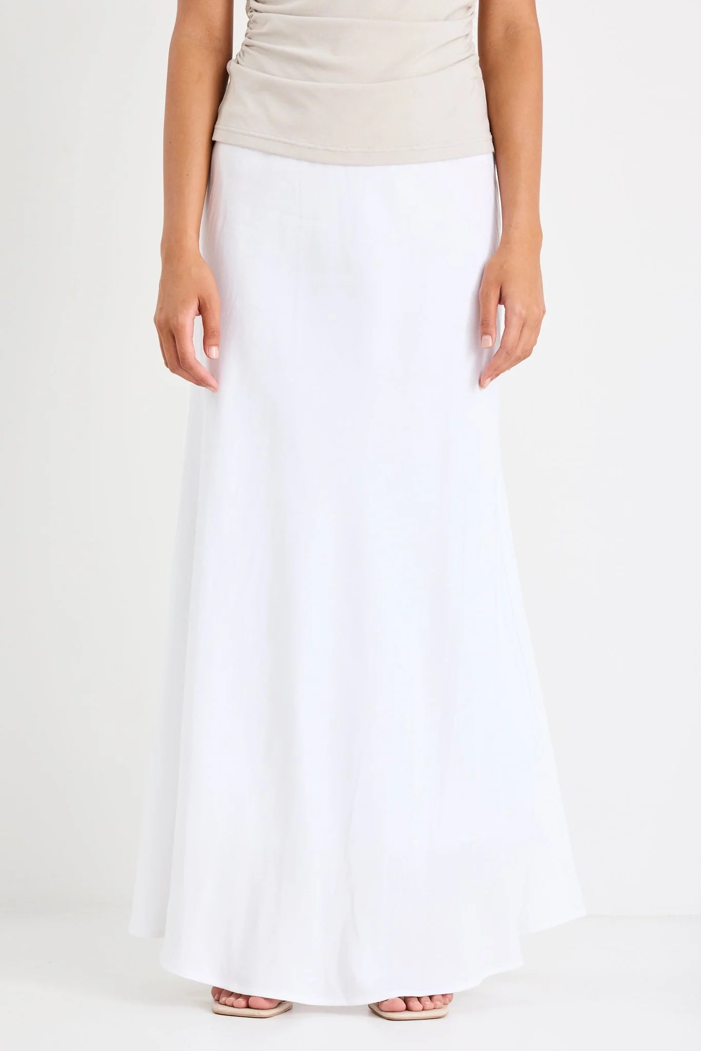 Lagos Natural Linen Floaty Bias Cut Maxi Skirt - Salt & Sand Clothing