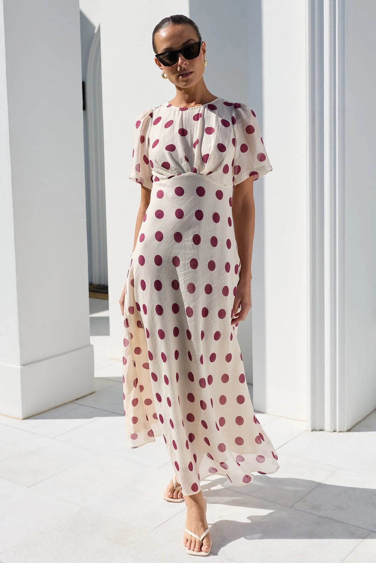 Centrestage Twist Front SS Maxi Dress - Salt & Sand Clothing