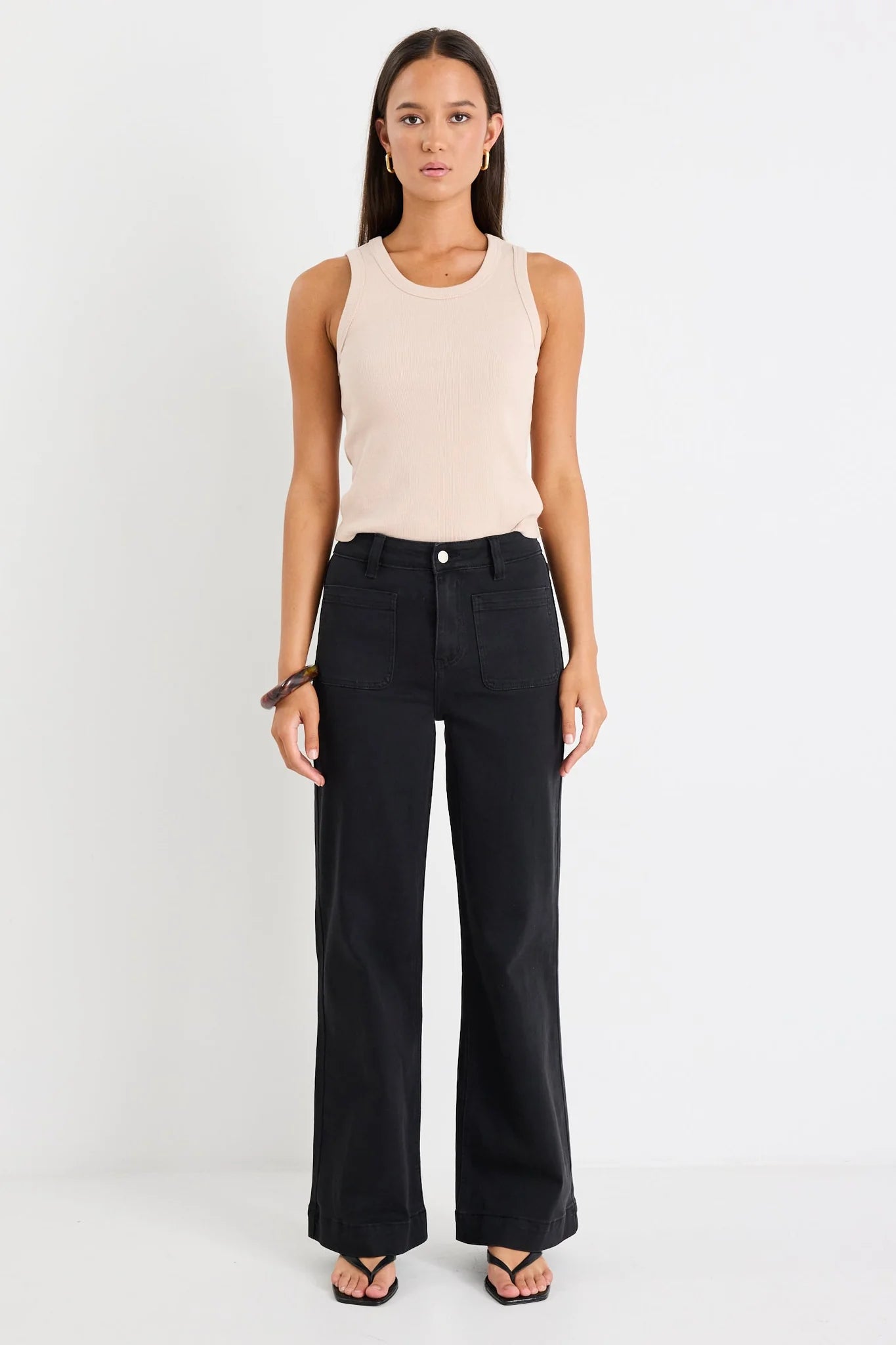 Zoey High Rise Wide Leg Pocket Jean - Salt & Sand Clothing