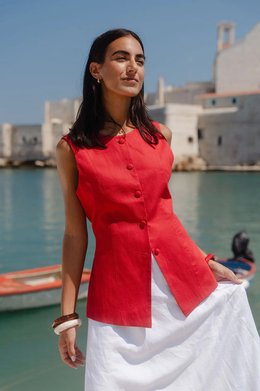 Aloft Fitted Long Vest