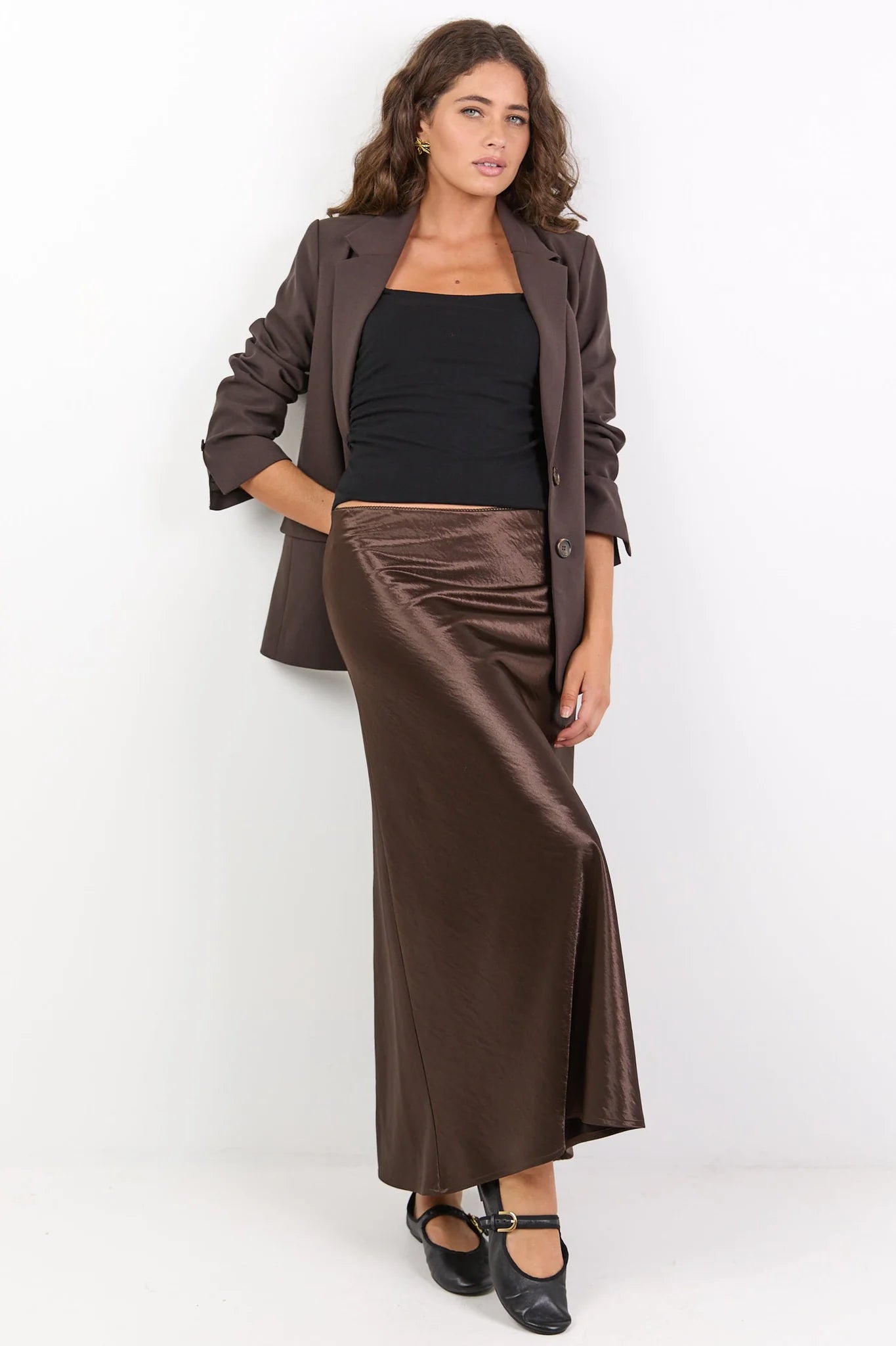 Prodigy Satin Bias Maxi Skirt - Salt & Sand Clothing