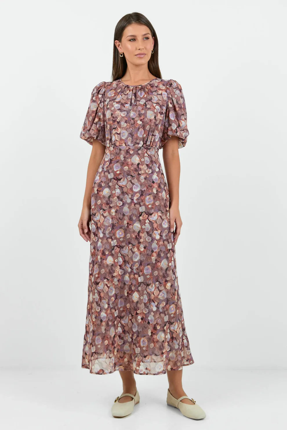 Exquisite Puff Sleeve Midi Dress - Salt & Sand Clothing
