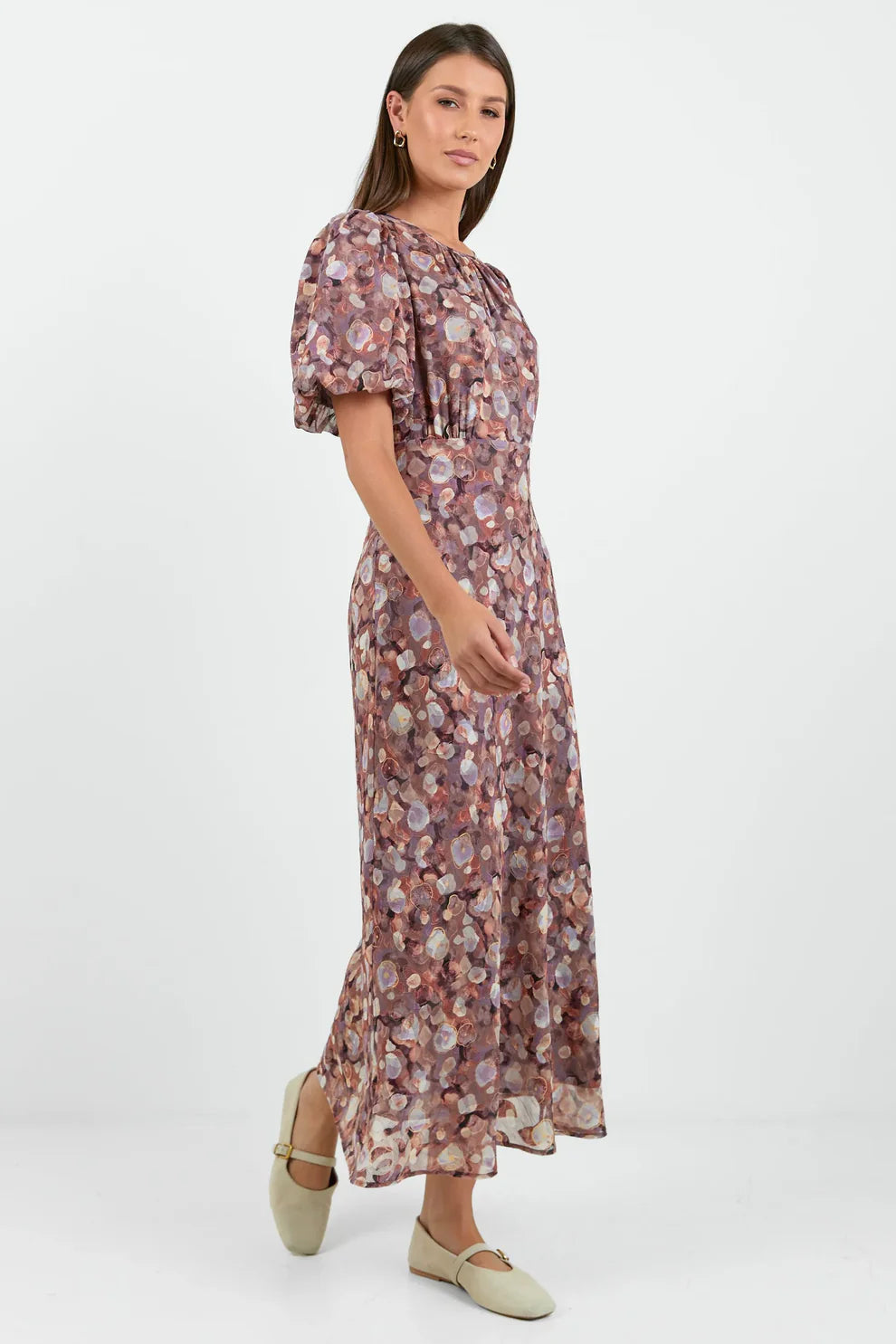Exquisite Puff Sleeve Midi Dress - Salt & Sand Clothing