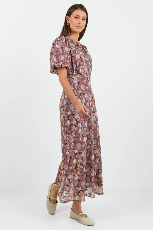 Exquisite Puff Sleeve Midi Dress - Salt & Sand Clothing