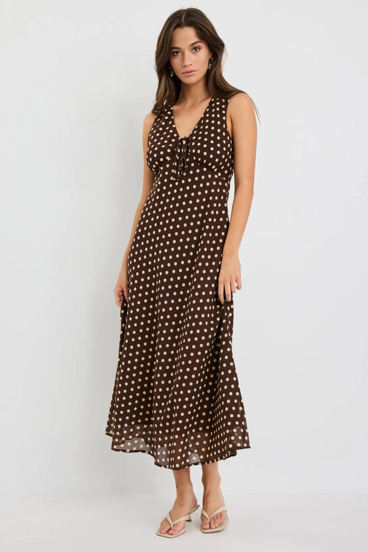 Infinity Sleeveless Bias Midi Dress