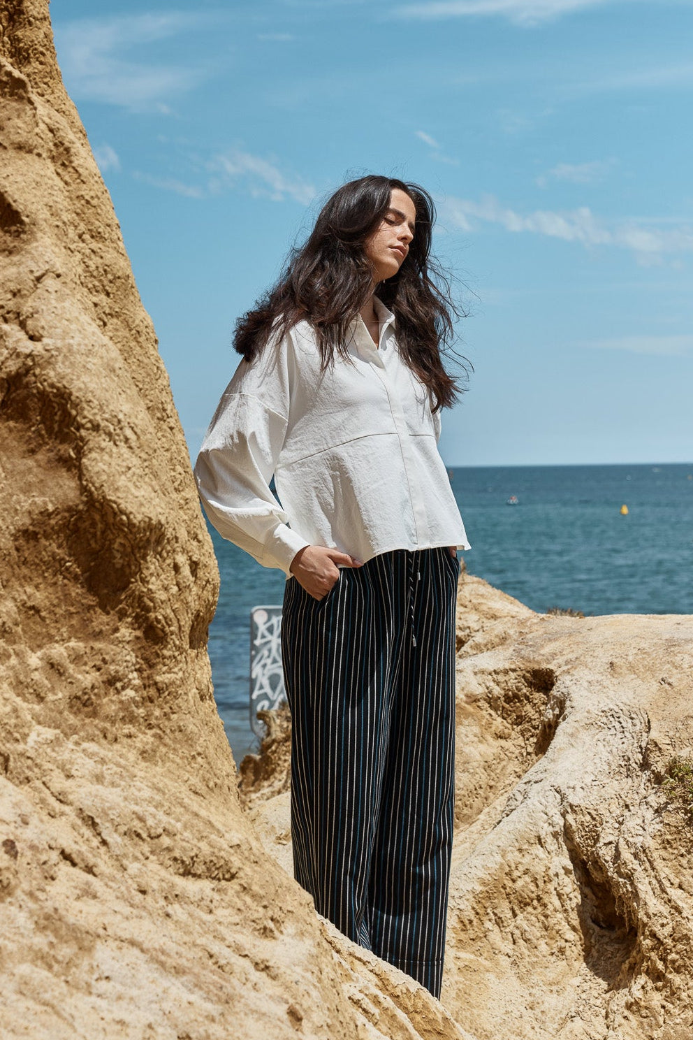 Ashby Peplum Shirt - Salt & Sand Clothing