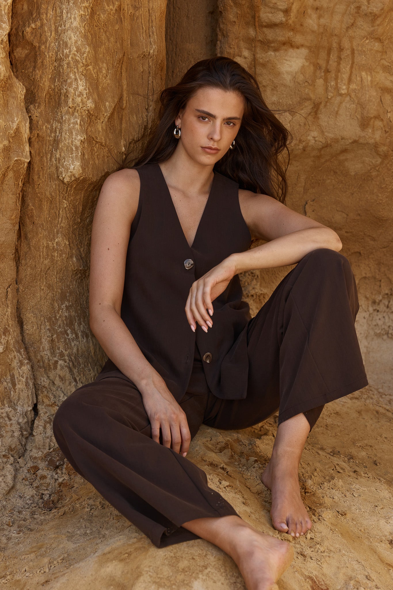 Nevra Side Panel Vest - Salt & Sand Clothing
