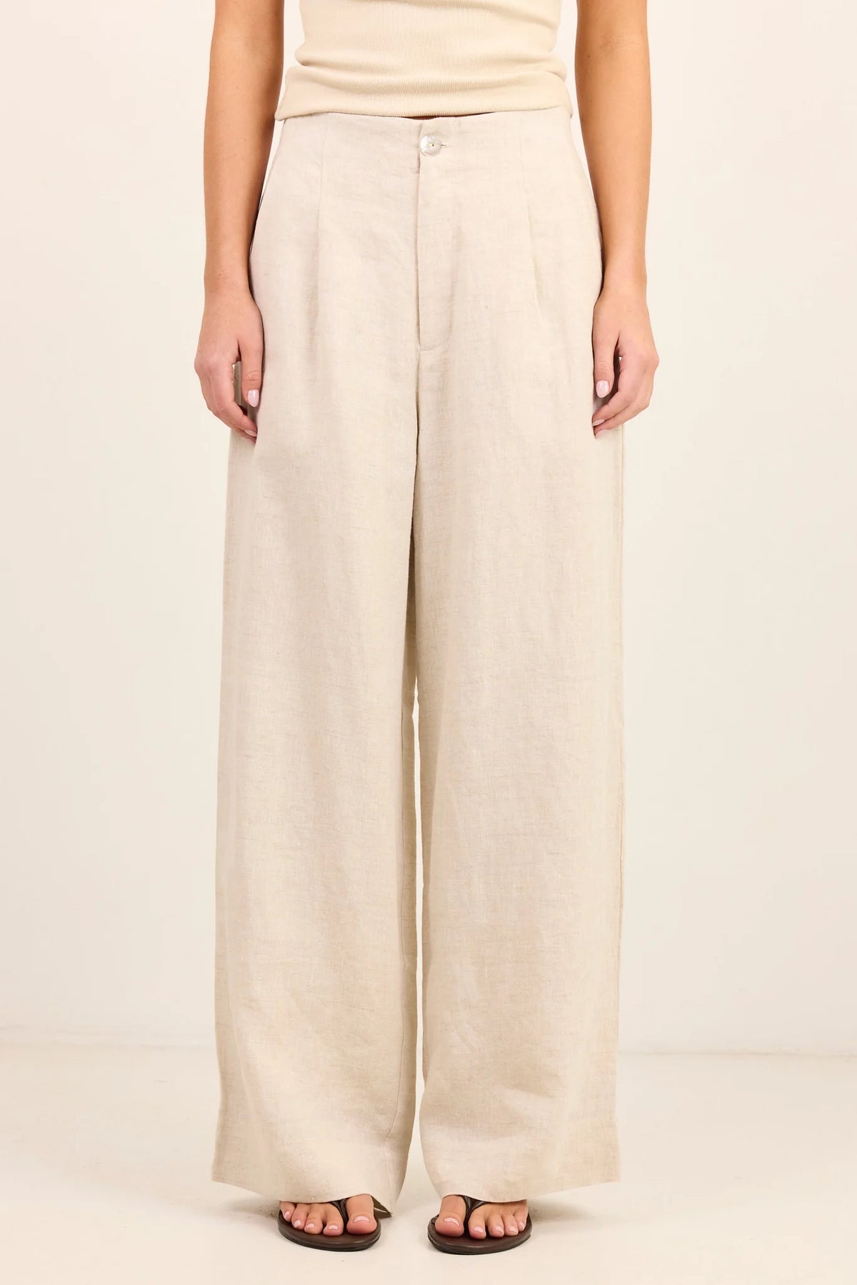 Curator Pleat Front Wide Leg Pants - Salt & Sand Clothing