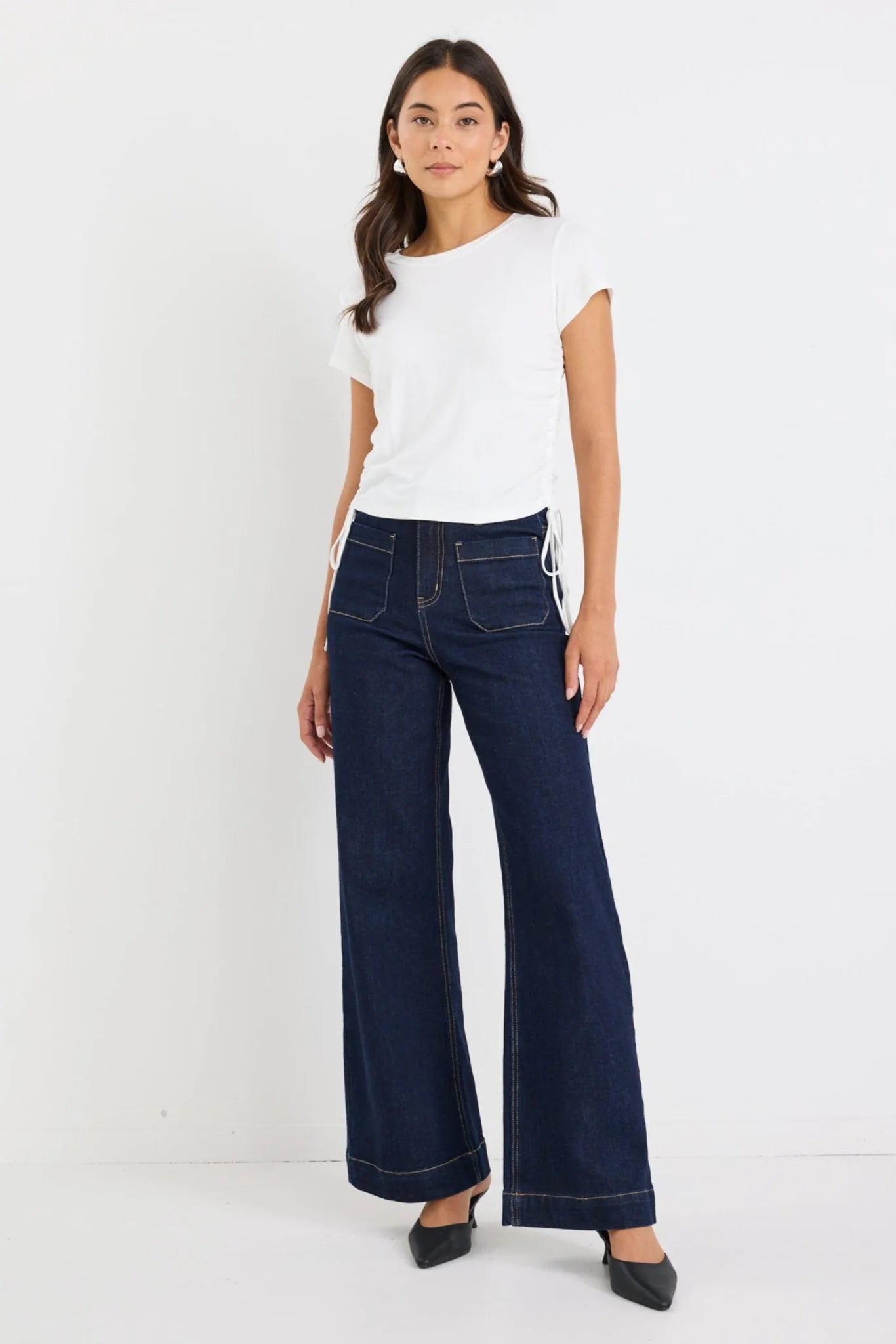 Zoey High Rise Wide Leg Pocket Jean - Salt & Sand Clothing