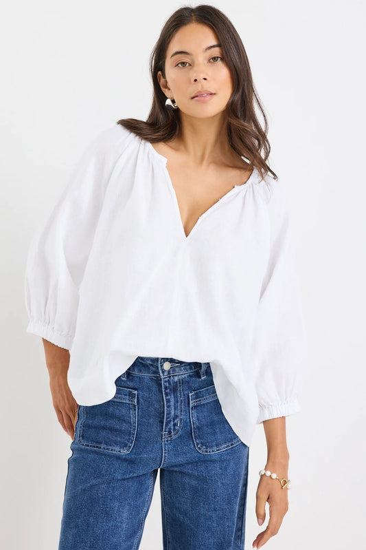 Revolutionary Linen Relaxed LS Top