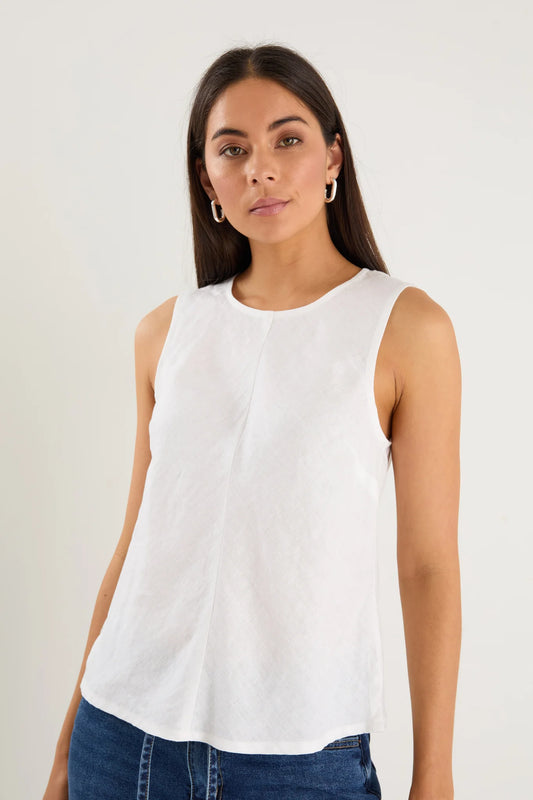 Shoreline Linen Bias Sleeveless Shell Top