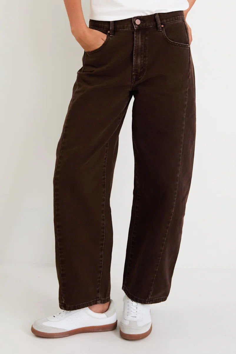 Varsity Forward Seam Barrel Jeans - Salt & Sand Clothing
