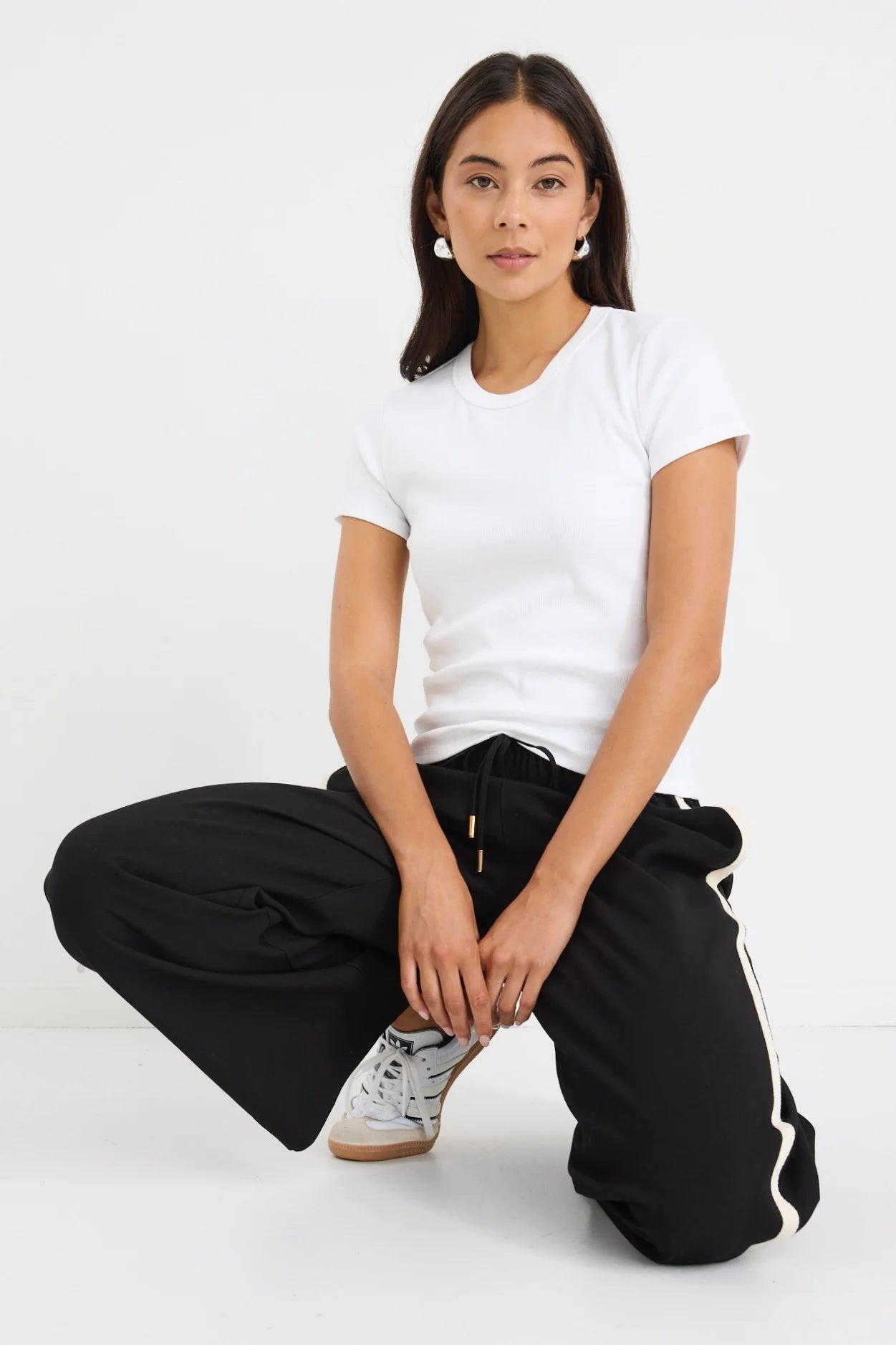 Townie Stripe Side Tape Wide Leg Pants