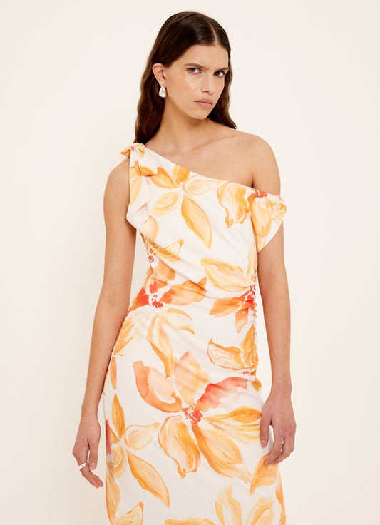 Solana Asym Midi Dress