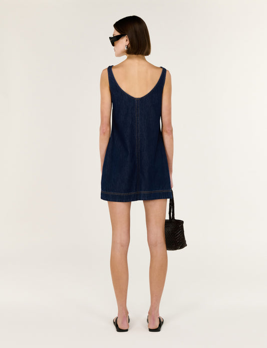 Lea Denim Mini Dress - Salt & Sand Clothing