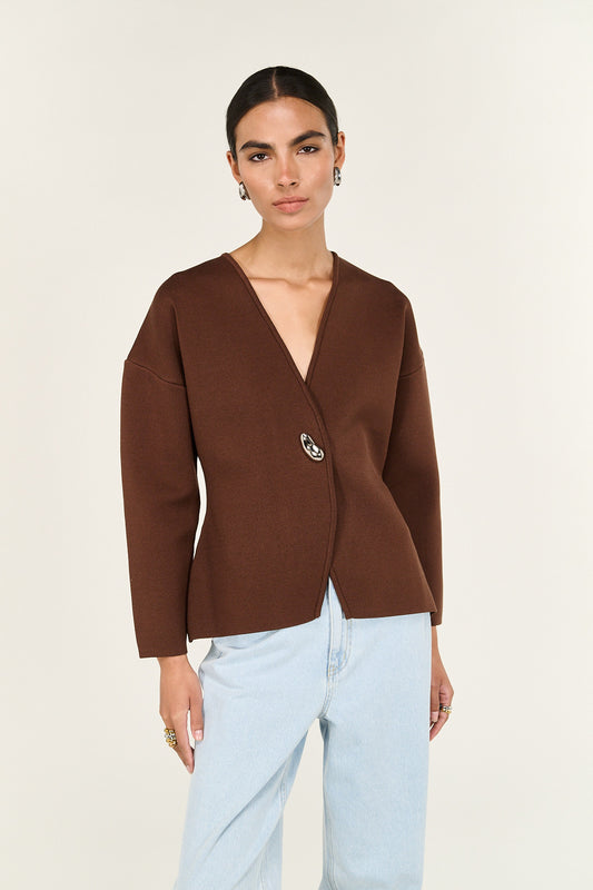 Delphine Sculpted Cardigan - Salt & Sand Clothing