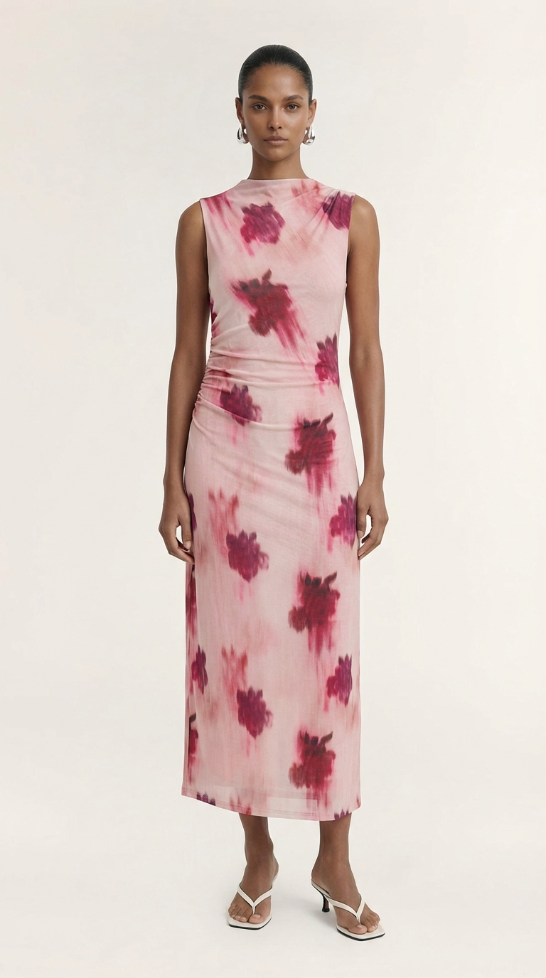 Ophyria Mesh Midi Dress