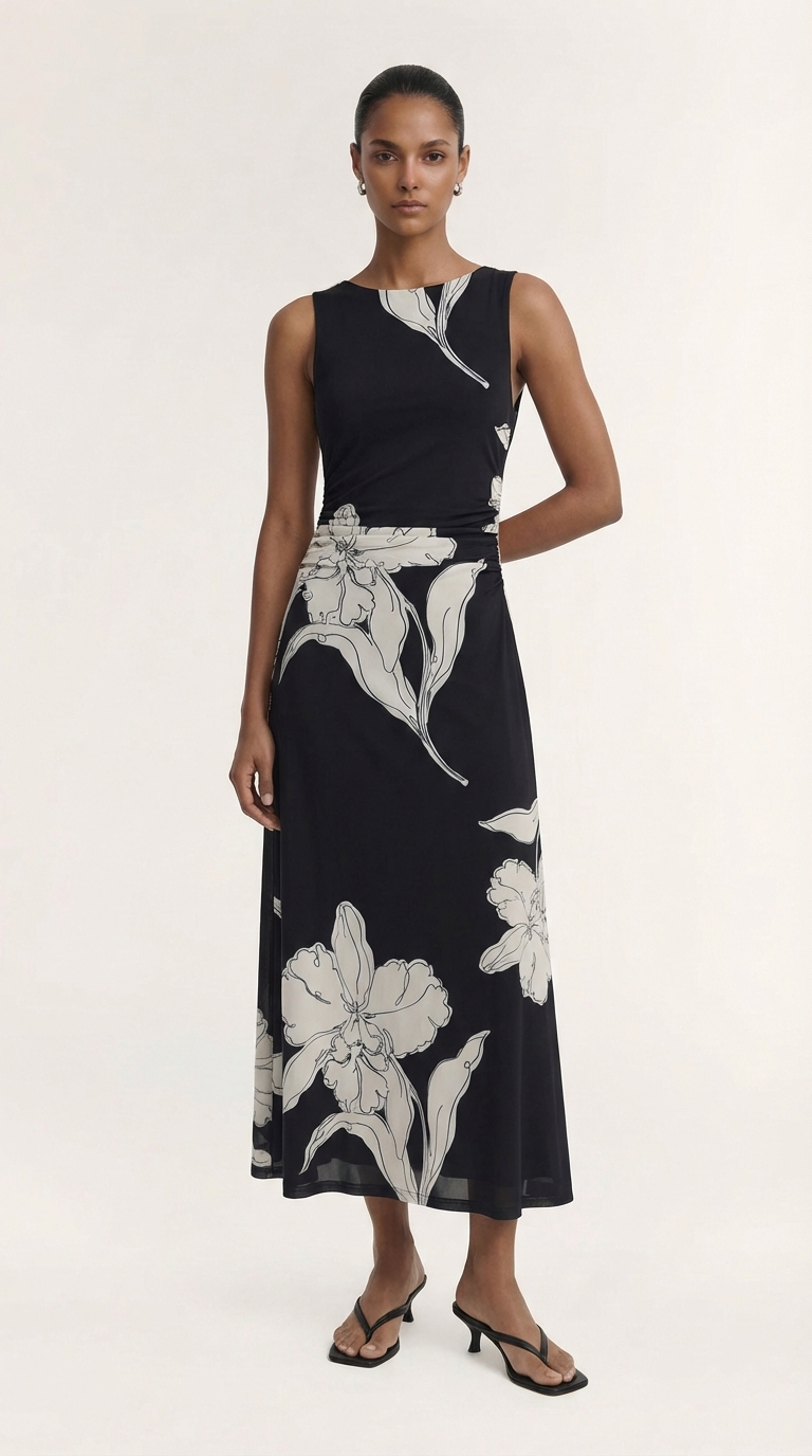 Veda Mesh Midi Dress
