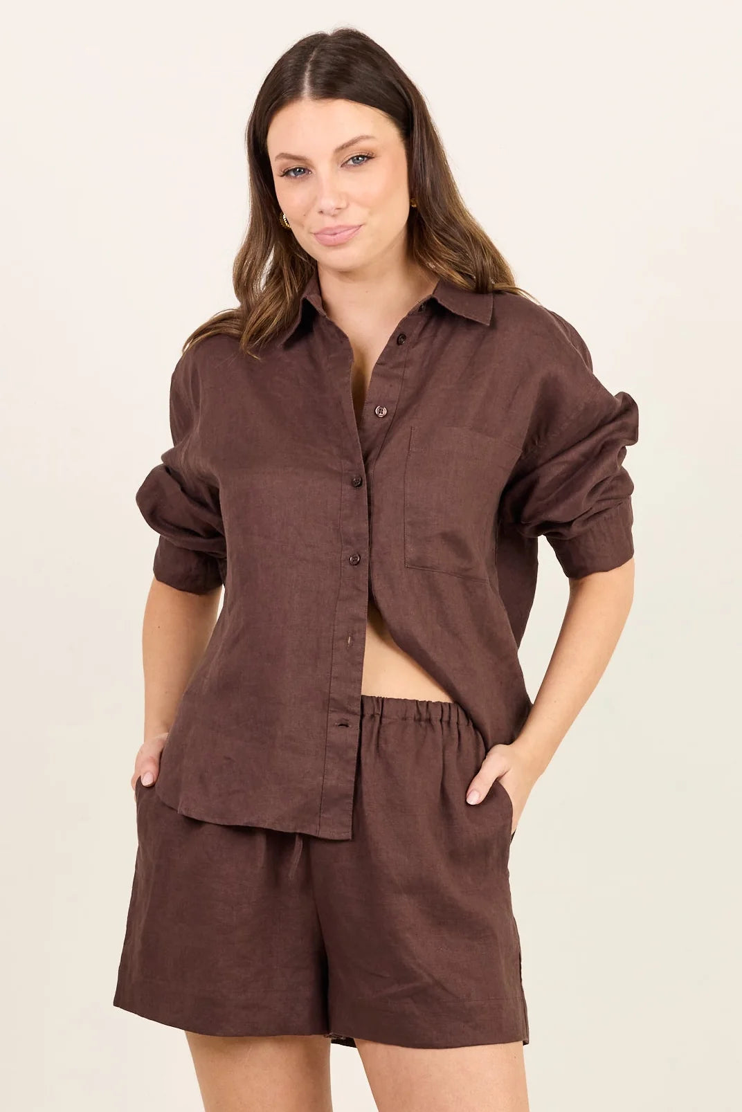 Uplifted Linen Oversized Shirt