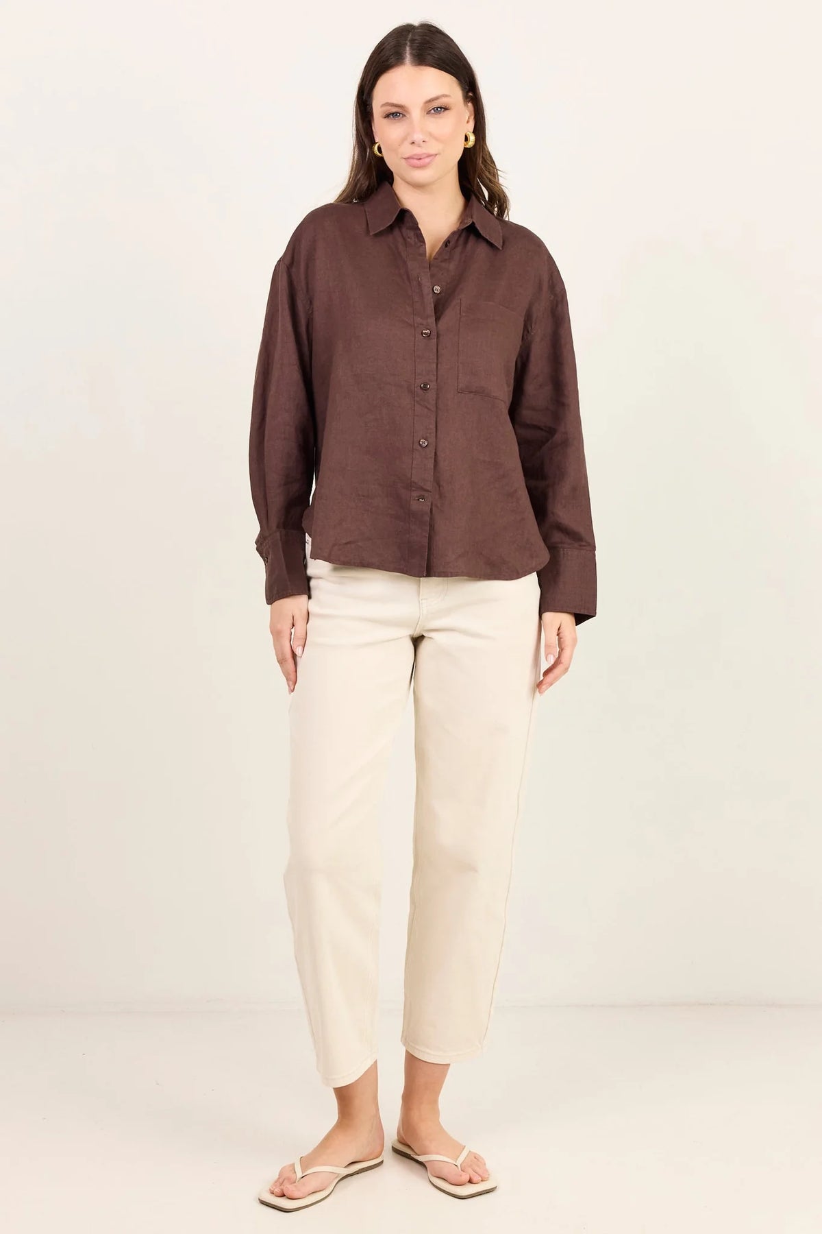 Uplifted Linen Oversized Shirt