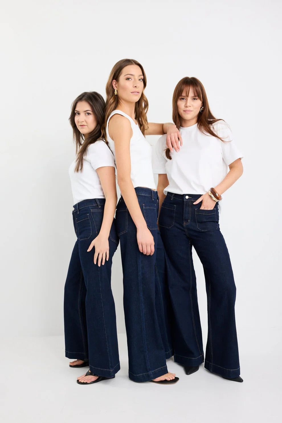 Zoey PETITE High Rise Wide Leg Pocket Jean