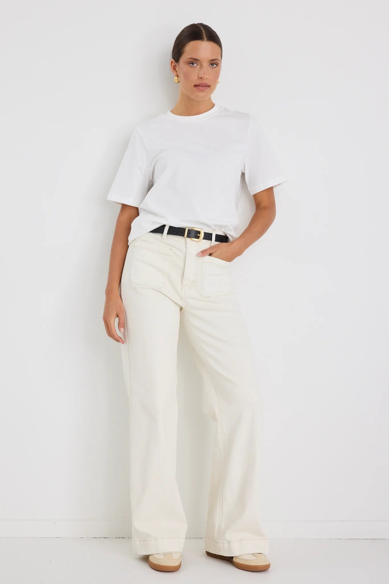 Zoey High Rise Wide Leg Pocket Jean