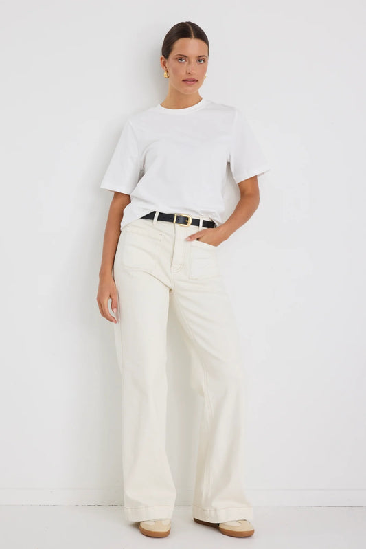 Zoey High Rise Wide Leg Pocket Jean