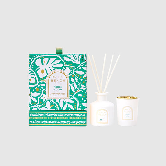 White Woods Mini Candle & Diffuser Set