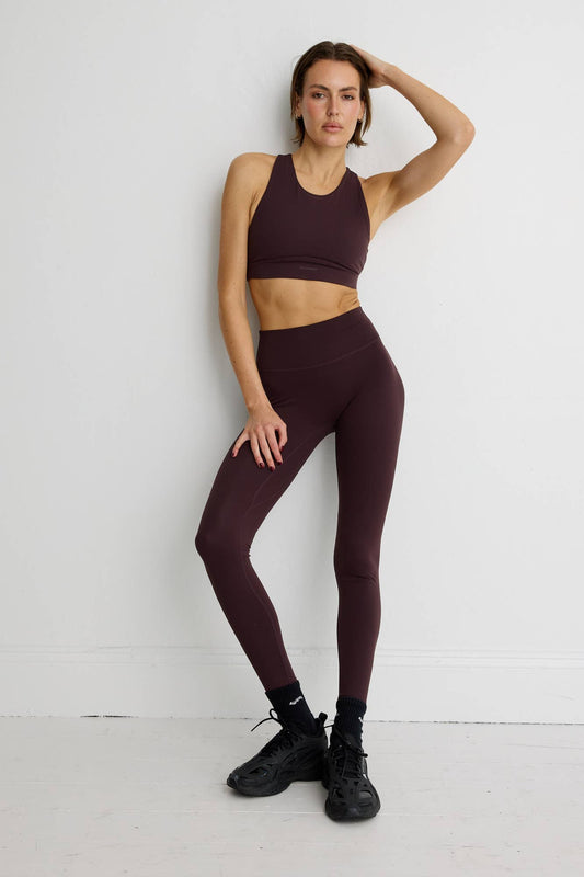 CloudCore High Neck Racer Sports Bra - Salt & Sand Clothing