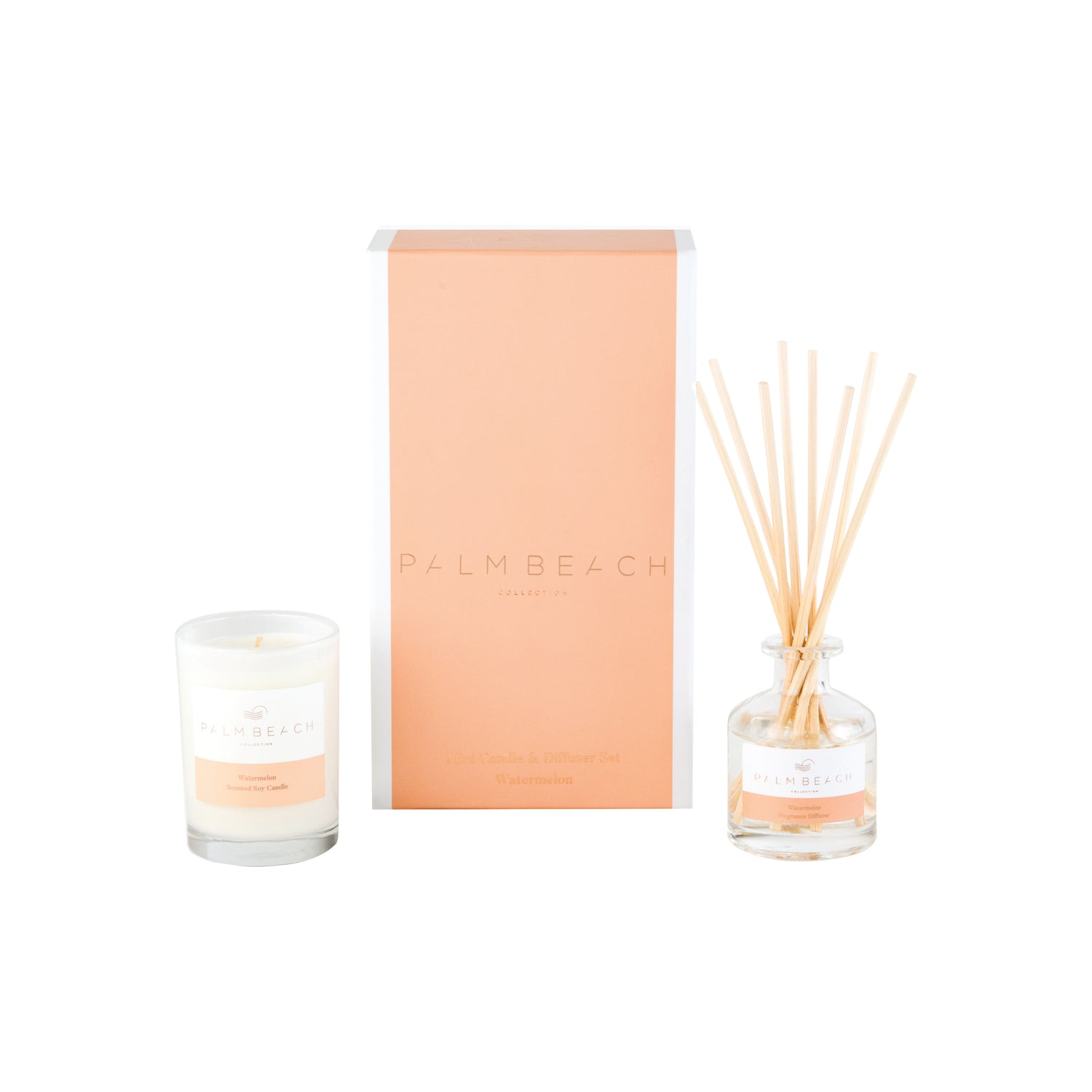  Palm Beach Collection | Watermelon Mini Candle & Diffuser Set | Salt & Sand Women's Clothing & Accessories Inverloch